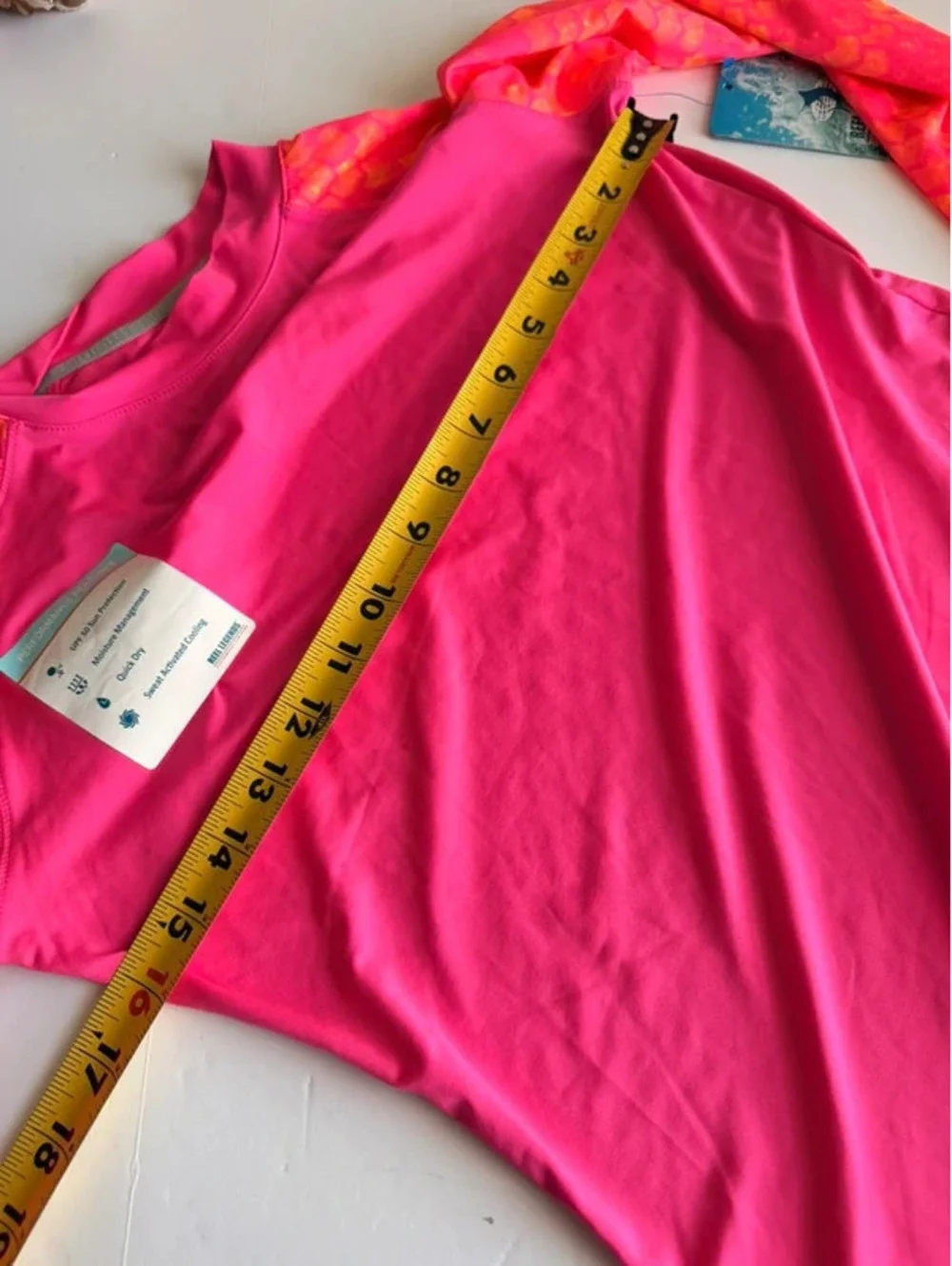 NWT Reel Legends Size XL Pink & Orange Performance Rashguard UPF 50